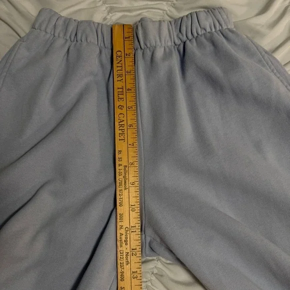 Brandy Melville Light Blue‎ Jogger Sweatpants Women's  Elastic Waist Fleece - Picture 3 of 7